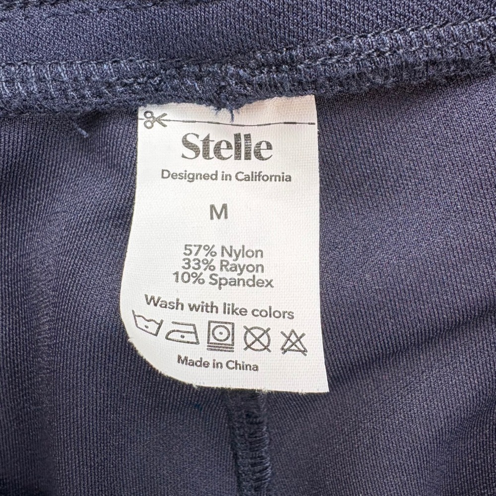 Stelle Pants Womens M Blue Flat Front Straight Leg Stretch Pants‎ Career Office - Picture 5 of 8